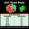 1 PAK Soft Glow Beads Luminous Orange Green White for Fishing Rig Treble Hook Egg Fly Tying UV Color Sabiki Ice Jig Fishing Accessory