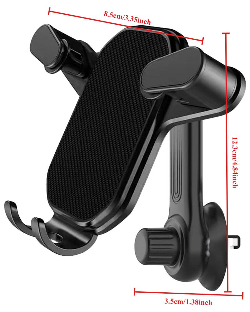 Soporte para Teléfono de Coche con Gravedad | Soporte con Pinza para Rejilla de Ventilación Giratorio 360° | Soporte Universal de Agarre Automático | para Todos los Smartphones y Coches