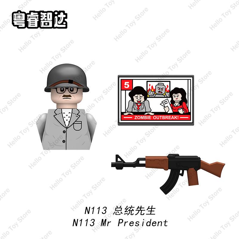 2024 City Halloween Zombie Series Walking Deads Ghost Mini Action Figure Building Blocks Soldiers MOC Bricks Kid DIY Gifts Toys