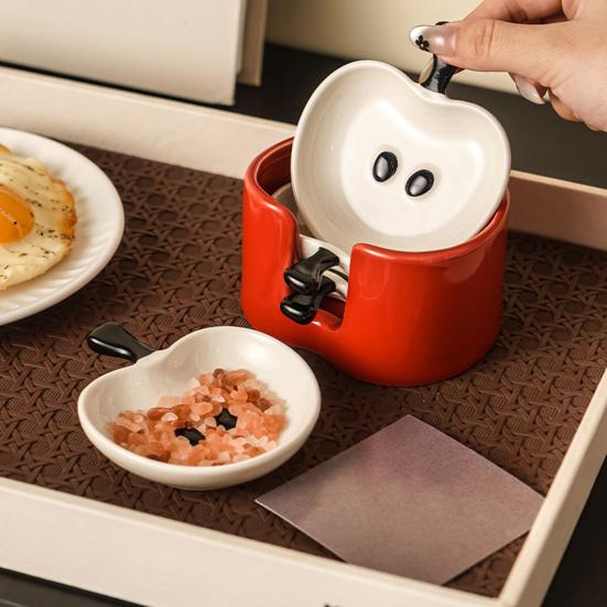 Set di 4 ciotoline in ceramica per salse Piccole ciotole per salse e condimenti Impilabili Lavabili in lavastoviglie Ciotoline da portata per feste Snack per barbecue