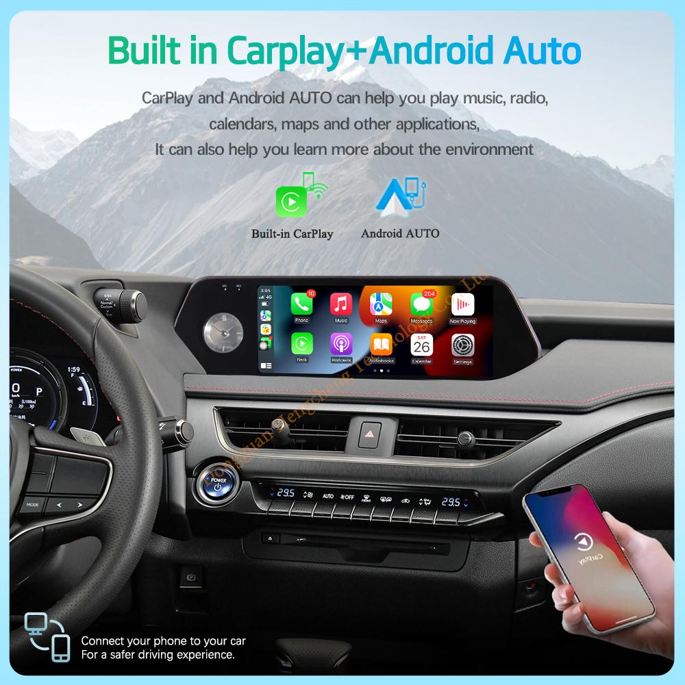 10.25Inch Car Multimedia Player For Lexus UX UX260h UX200 UX250 2018-2025 GPS Navigation Android13 8+128G CarPlay 4G 360Camera