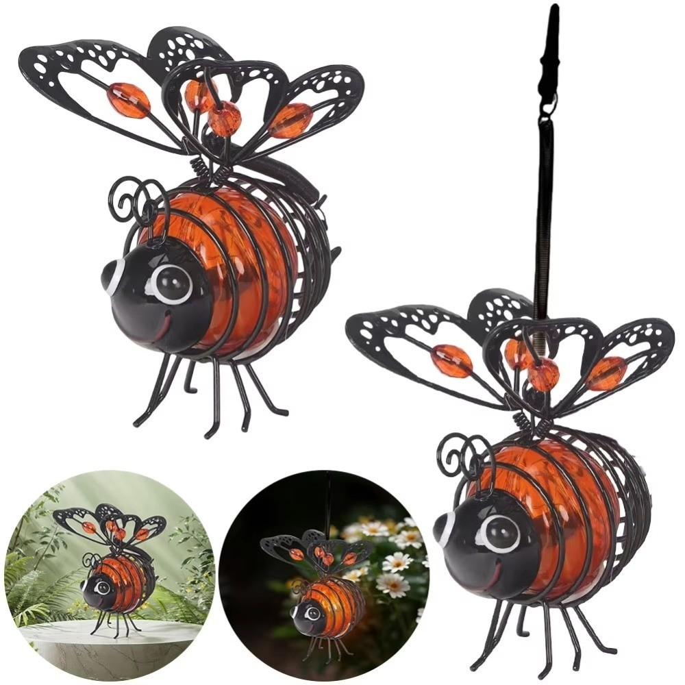Multi-function Hanging Bee Light Simulation Bee Solar Garden Light  Balcony Decoration
