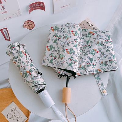 Cream Rabbit Umbrella Female Automatic Foldable Mori Style Sun Umbrella Sunny and Rainy Dual-Use Vinyl Sun Protective Sun Umbrella Young Adult Heart