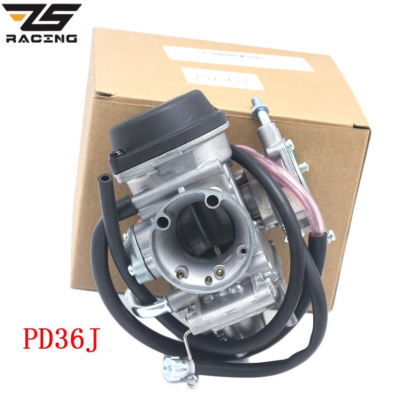 ZS Racing Motorcycle 36mm PD36J Carburetor Carburador QUAD ATV KFX400 2003~2006 UTV LTZ400 Raptor 400