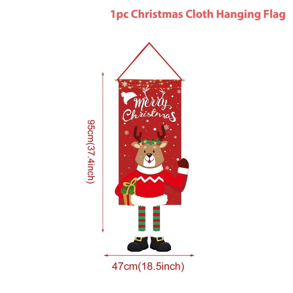 Merry Christmas Hanging Flag Christmas Decorations For Home 2026 Christmas Door Banner Xmas Gifts Navidad Happy New Year 2026