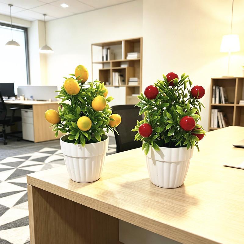 Faux Fruit Tree Decor With Foam And Plastic For Home And Event Display