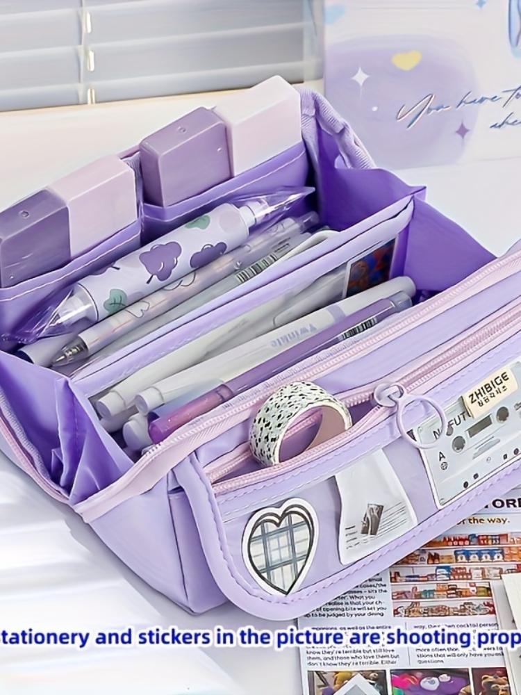 Large Capacity Pencil Case, Multi-layer Stationery Bag, Desktop Stationery Storage Bag, Large Capacity Stationery Box, Handheld
