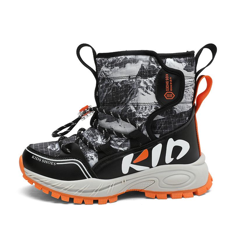 

Мальчики осень и зима мягкие утолщенные нескользящие высокие зимние ботинки одежда для альпинизма спортивная обувь 30