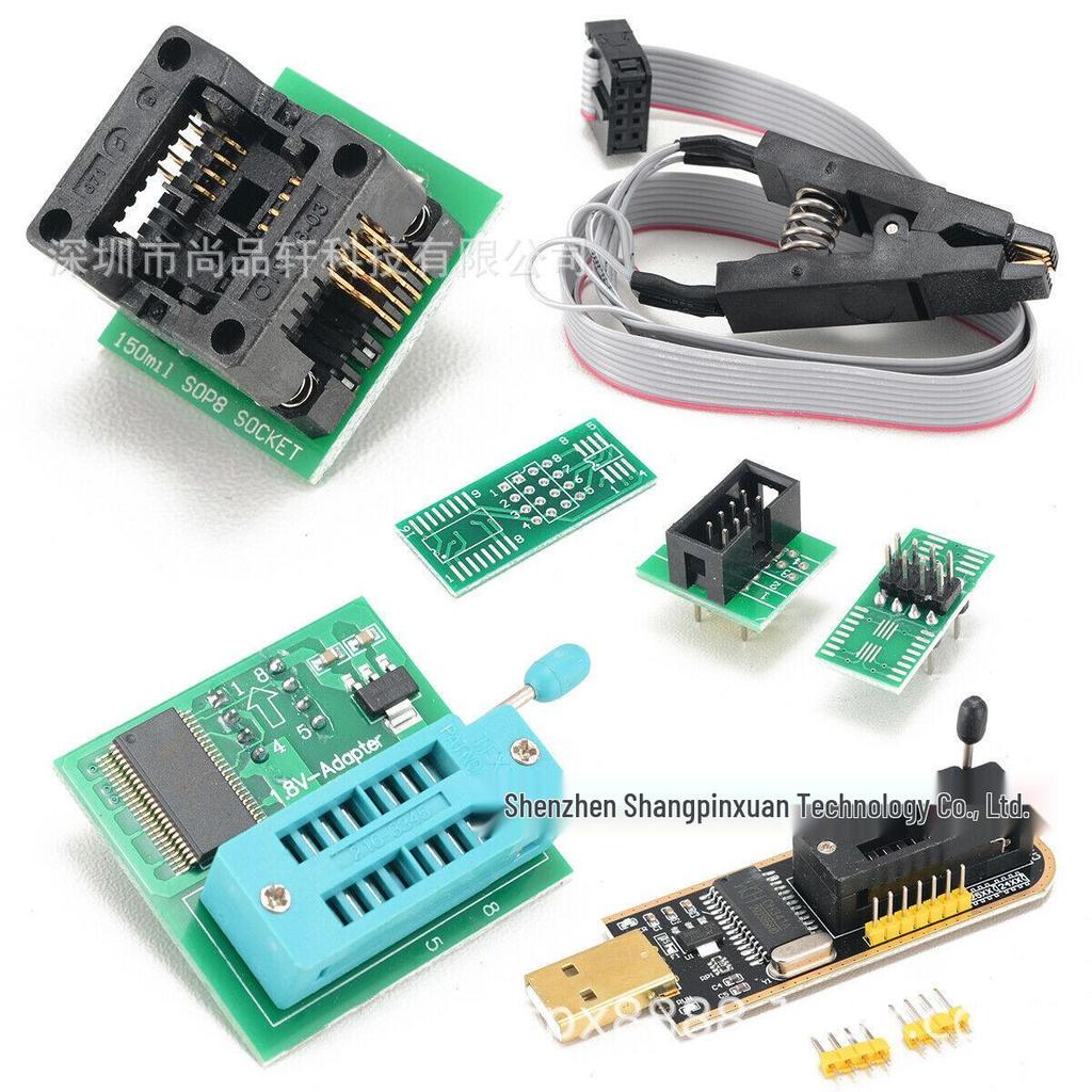 CH341A/CH341B Programmer Set with SOP8 BIOS 8-Pin Universal Test Clip