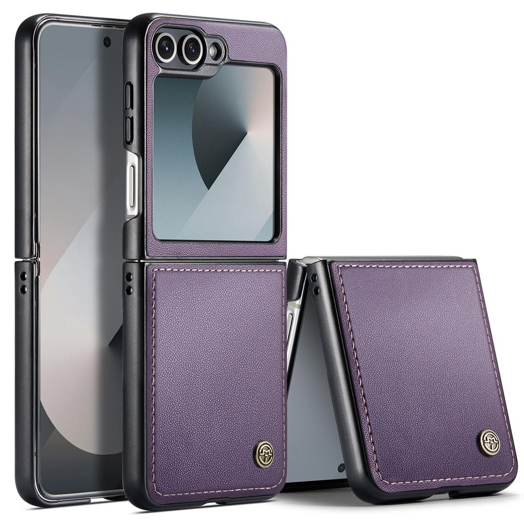 For Samsung Galaxy Z Flip 6 5G ,Flip6 Phone Leather Case ,Full Body Cover Ultra-Thin Shockproof Support Wireless Charging
