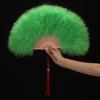 Vintage Feather Folding Fan Wedding Party Bride Hand Held Fan Portable Summer Fan Decoration Dance Performance Props Party Accessories