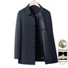 IMAGINEX Men's Business Casual Cotton Silk Blend Mid-Length Coat