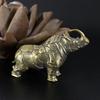 Mini Mosiężna Rzeźba Nosorożca Dekoracja Biurka Zen Ozdoba Samochodowa Mikro Krajobraz Ogród Zen Prezent Akcesoria do Breloka