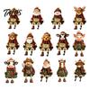 Plush Scarf Santa Decor Christmas Stocking Holder, Mantel Resin Sitting Leg Hook, Winter Holiday Room Festive Character Ornament for Home Fireplace