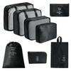 7-Piece Travel Storage Bag Set for Clothing and Luggage Organization