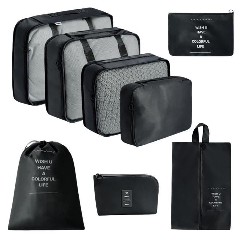 7-Piece Travel Storage Bag Set for Clothing and Luggage Organization