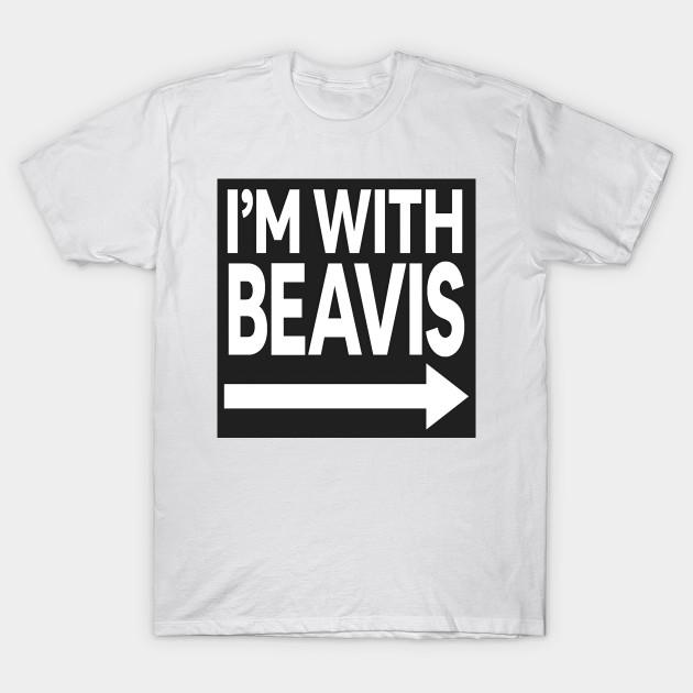 

Men Black Print T-shirt I M With Beavis No-Cut Transfer Paper Print Cotton Tshirt M білий