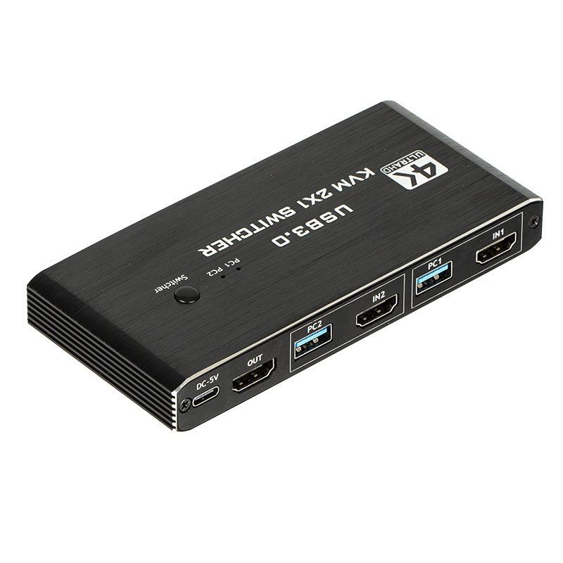 2x1 KVM HDMI Switch: Share USB Keyboard, Mouse, Display, and USB 3.0 between Two Computers in 4K 60Hz