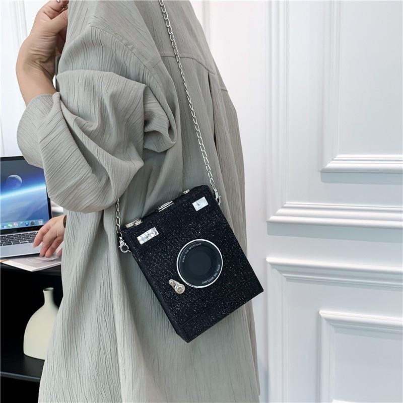 Super Hot Box Bag Female Niche Chain Single Shoulder Cross-section Net Red Retro Camera