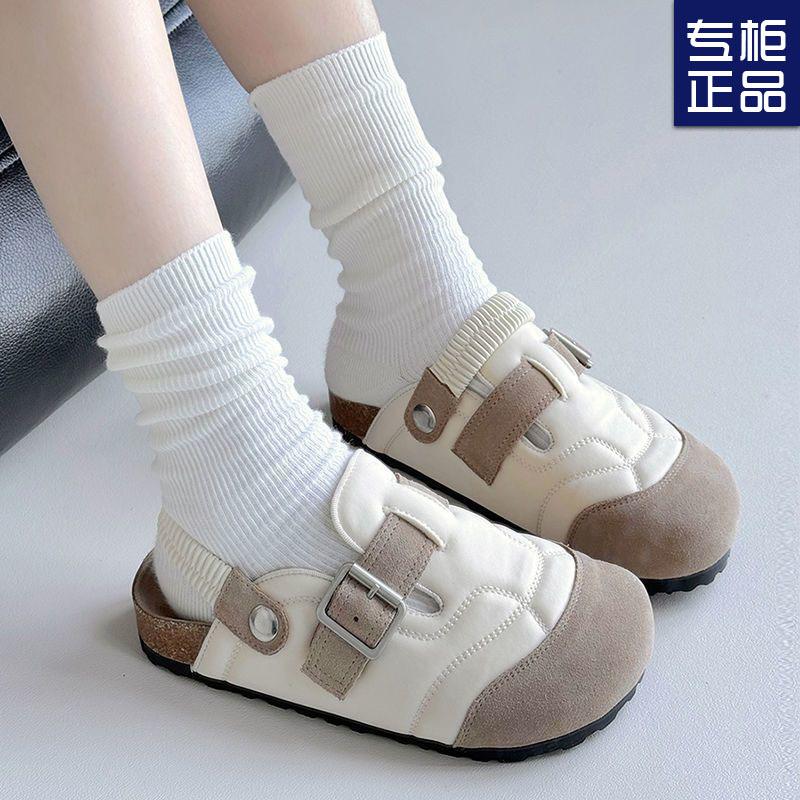 

Puff casual shoes women s summer new bag head half slippers light one pedal sandals 35 хакі