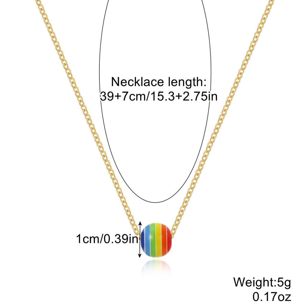 Necklace for Women Jewelry Rainbow Collarbone Chain Simple Layered Necklace Crystal Rainbow Pendant Couple Necklace Elegant Necklace