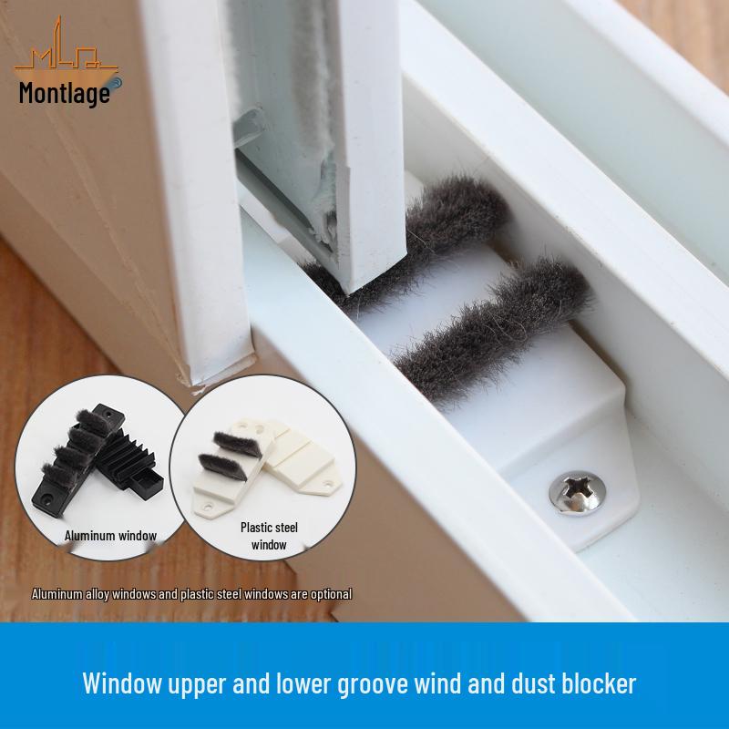 Steel-Plastic Window Seal: Windproof, Soundproof, Anti-Collision Strip for Sliding Doors & Floor-to-Ceiling Windows.