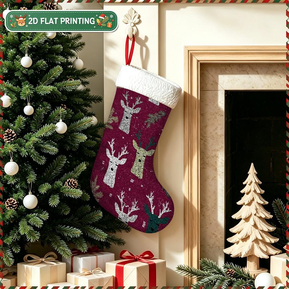 Christmas decoration fireplace hanging stocking1pc Name/Text Christmas Stocking Suitable for Fireplace Mantel