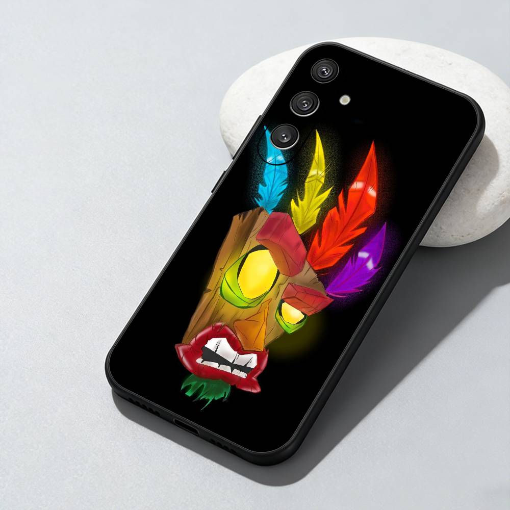 C-Crash Game Roles Aku-aku Phone Case For Samsung Galaxy A73,A72,A71,A70,A52,A51 Others Soft Black Cover