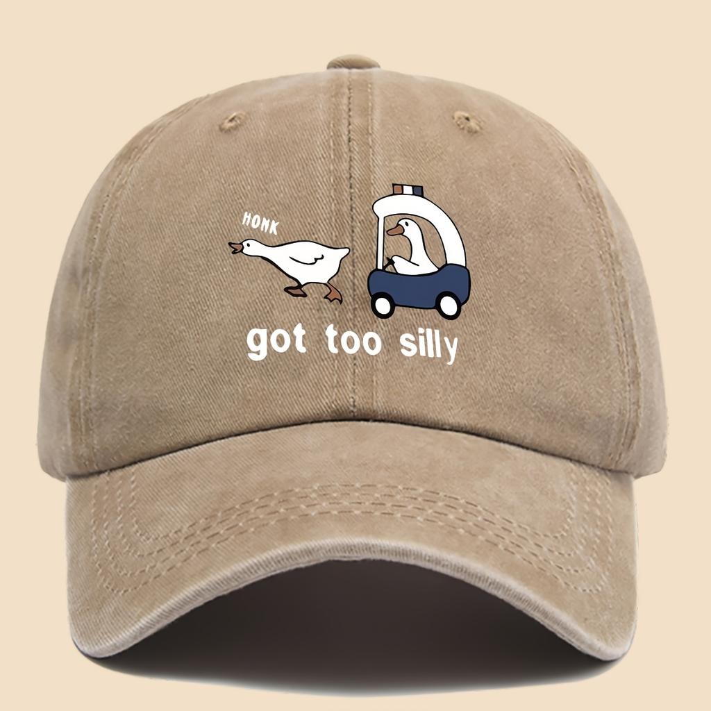 Fun Cartoon Pattern Printed Baseball Cap Trucker Hat Black Papa Dad Hat