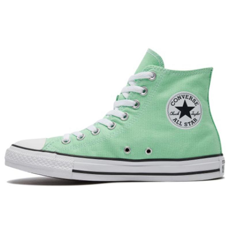 Converse Chuck Taylor All Star Round-toe Lace-up High-Top Canvas Unisex Light Green