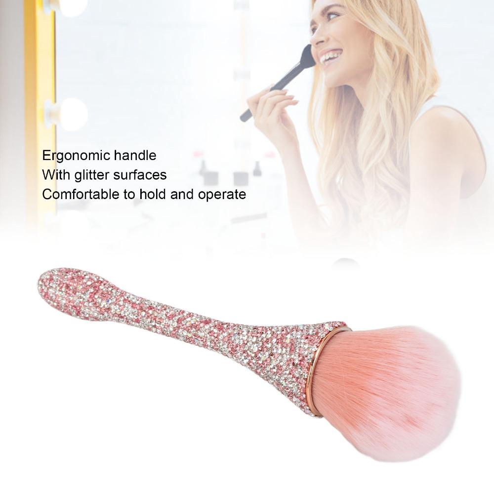 Comfortable Grip Nail Powder Remover Brush Manicure Cleaning Brush Salon Manicure Use