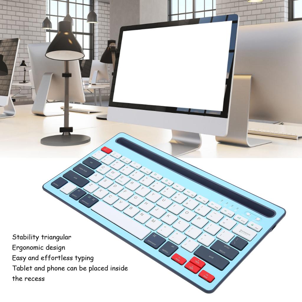 Wireless Keyboard Rechargeable Ergonomics Silent Keys Tablet Keyboard for Phones