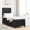 LED Box Spring Bed with Headboard Black 80 X 200 Cm Velvet