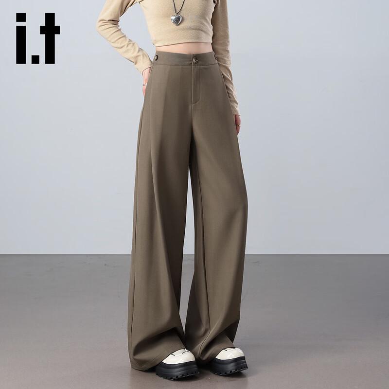 Izzueit Women's Loose Straight Leg Trousers