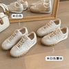 Soft bottom first layer cowhide little white shoes women's summer new thin hollow breathable flat bottom light casual board shoes