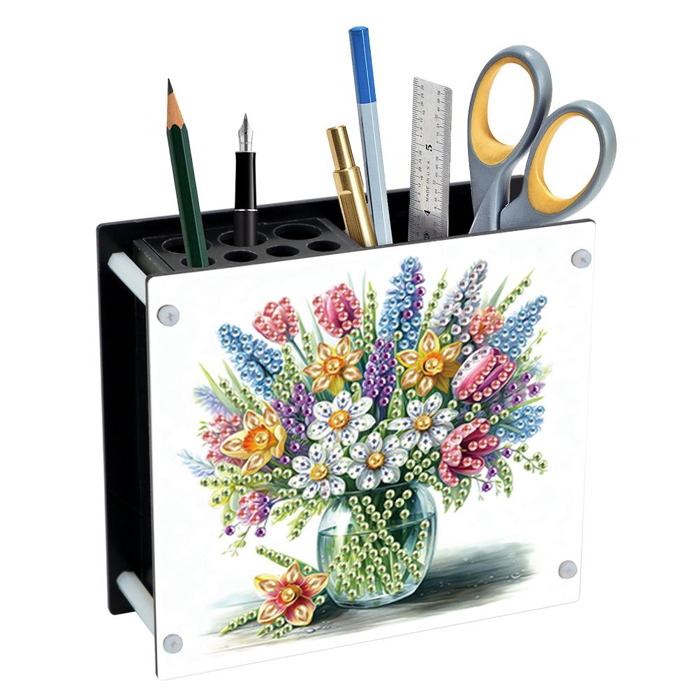 DIY Diamond Painting Kit Special Shape Diamond Pen Container Office Supplies Storage Box Rhinestone Art Desk Organizer for Desk