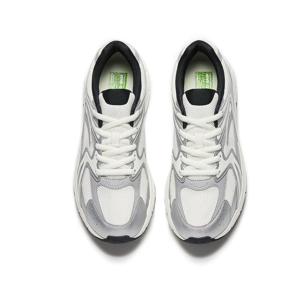 Anta AT952 V5 Comfortable Sports Shock Absorbing Wear Resistant Low Top Casual Running Shoes Men sneaker White Silver Black 912625592-2