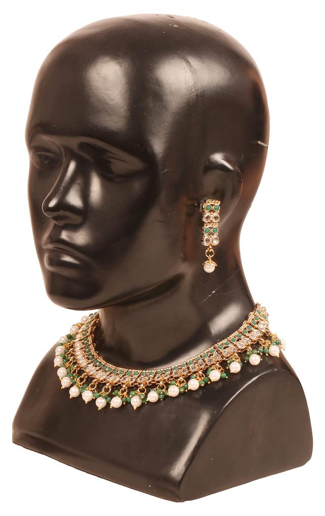 Touchstone Indisk Bollywood Håndlaget Tradisjonell Kongelig Mughal Kundan Polki Meenakari Emalje Fargerik Bryllupsdesigner Smykkesett Langt Halskjede Gull