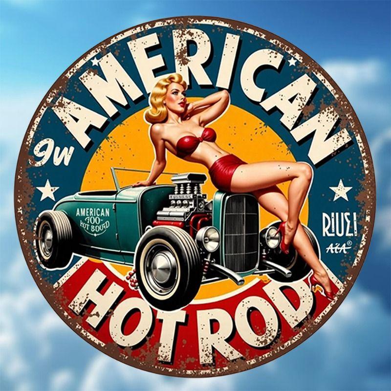 Ретро Круглая Алюминиевая Настенная Табличка Lada для Домашнего Бара Кафе Гаража