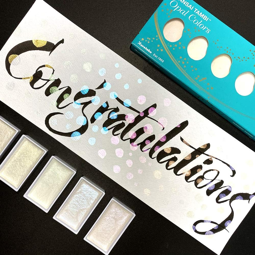 Kuretake Gansai Tambi Opal Colors Watercolor Set, 6 Shades MC20OC/6V