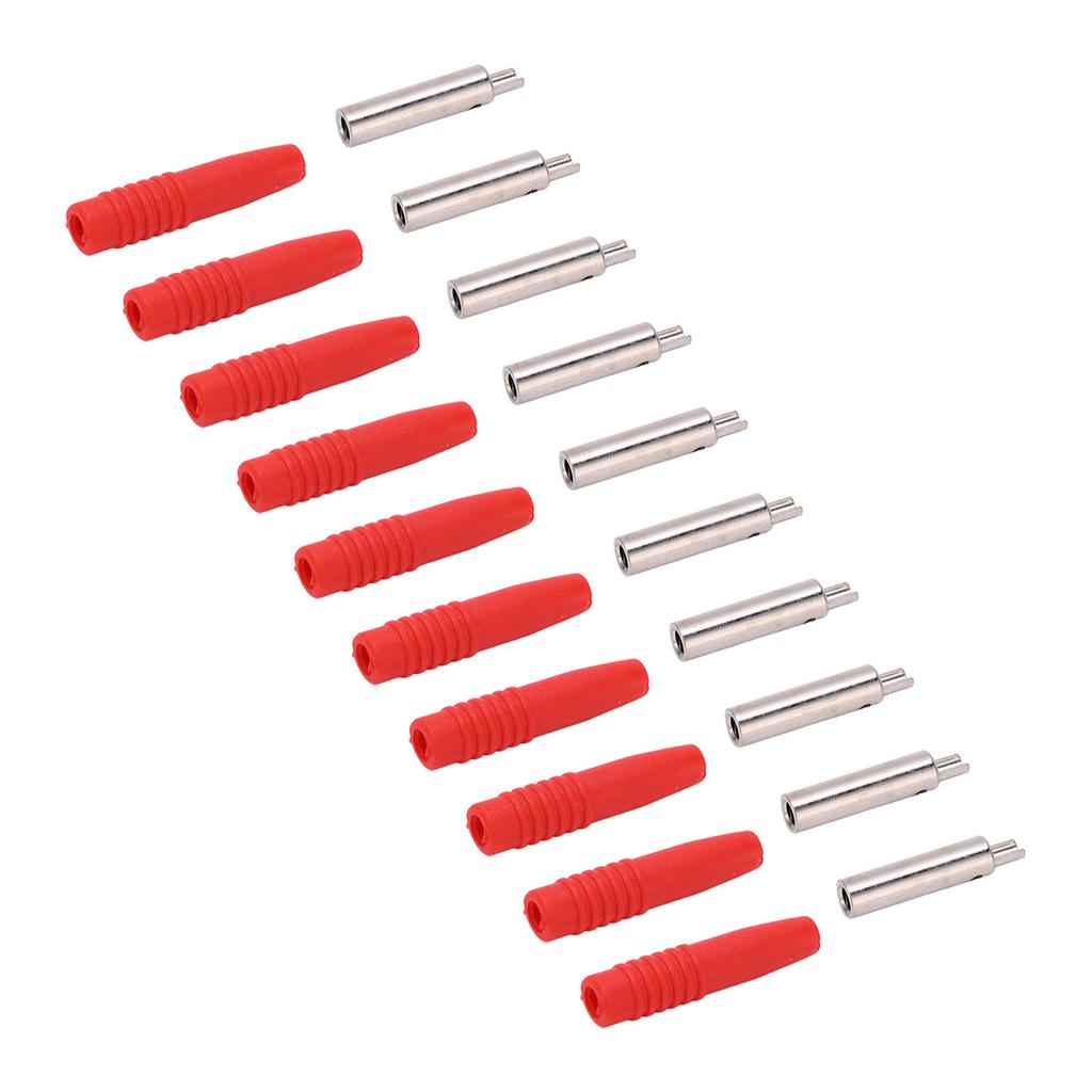 10Pcs Insulated 2mm Banana Plug Coupler with Protection Shrouded for Testing Equipment