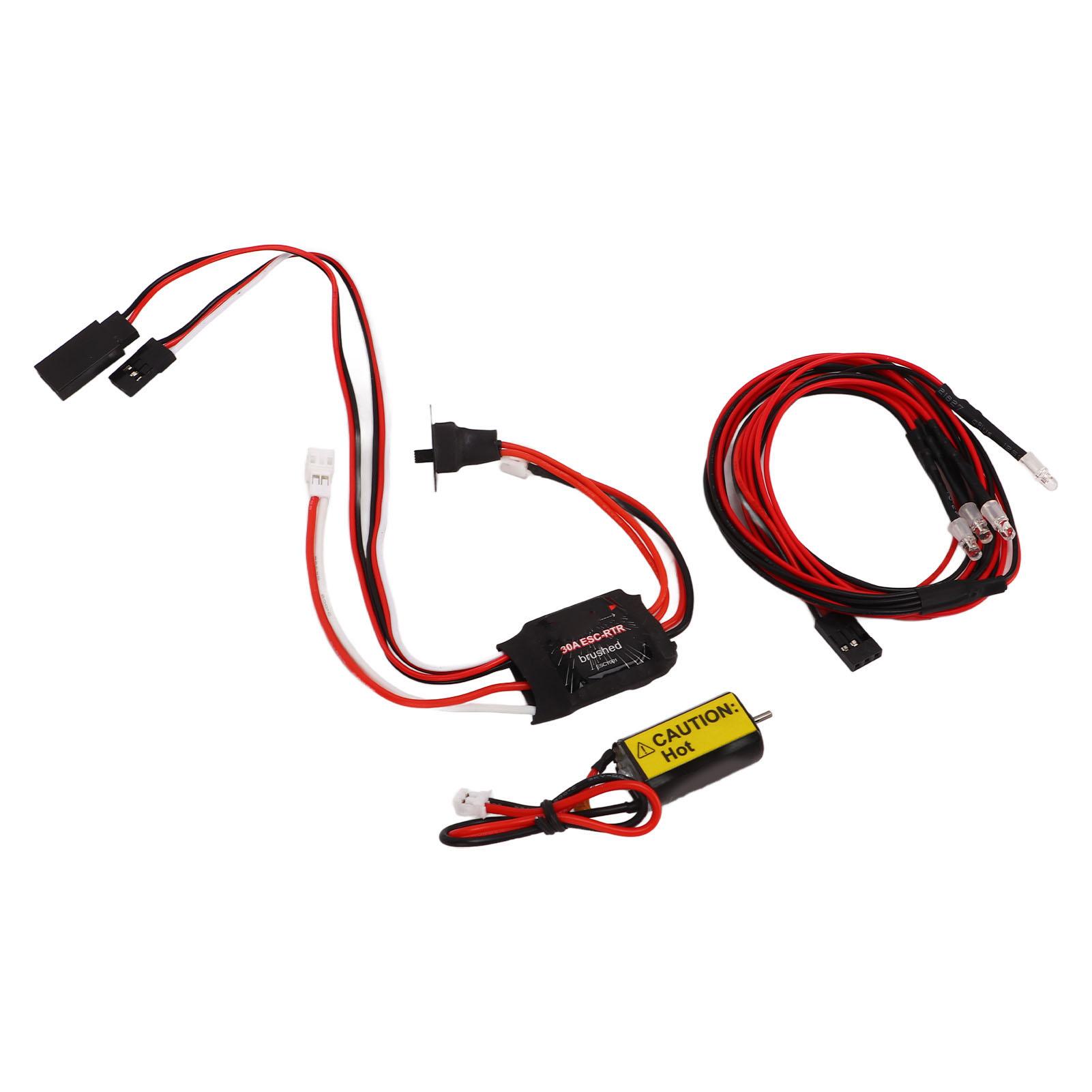 

RC Brushed Motor ESC Set High Torque 050 66T Brushed Motor 30A Brushed ESC with Red White Modified