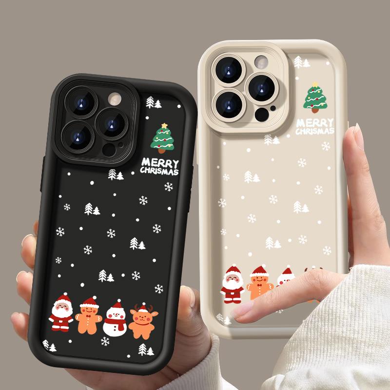 Veselé Vianoce Mäkké TPU puzdro Pre iPhone 17 15 16 Pro Max 14 13 12 11 Pro Max 16e Nárazuvzdorné Silikónové puzdro na telefón Darček na rok
