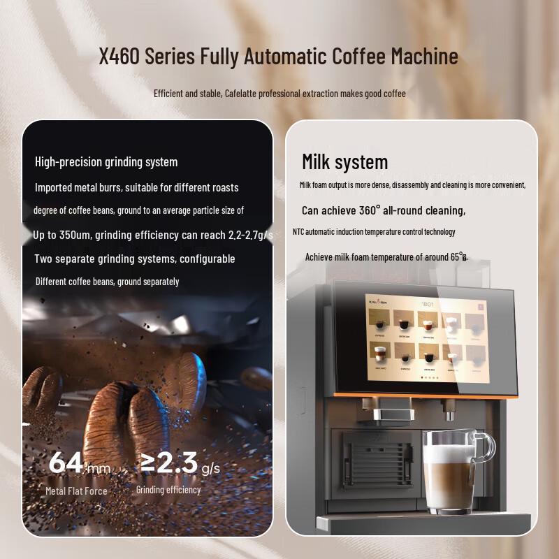 Kareme X460C Commercial Espresso Machine - Fully Automatic, Freshly Ground All-in-One Coffee Maker