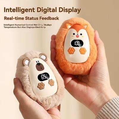 Plush Hand Warmer Winter Mini Portable Three-speed Adjustment Battery Life Long-lasting Smart Temperature Control Hand Warmer