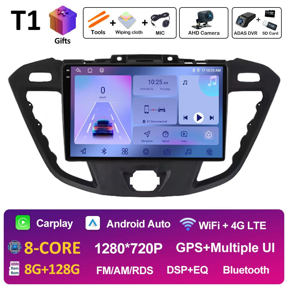 For Ford Tourneo Custom 1 I Transit 2012 2013 2014 2015 2016 - 2021 Car Multimedia Video Radio Player Bluetooth DSP Stereo WIFI