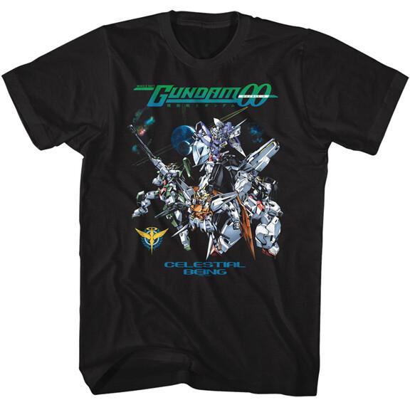 Gundam Japanese Military Anime Merch Celestial Being In Space Men T Shirt M