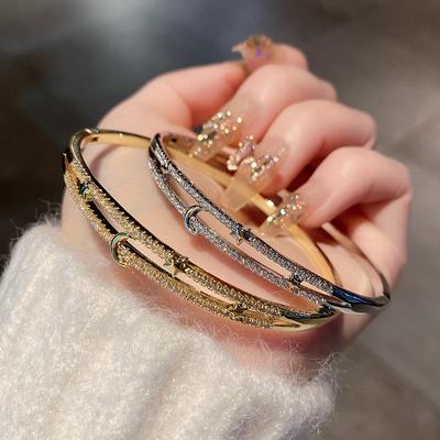 Bransoletka Lekki Luksus Damska Mikro Inkrustowana Cyrkonem Księżyc Gwiazda Biżuteria