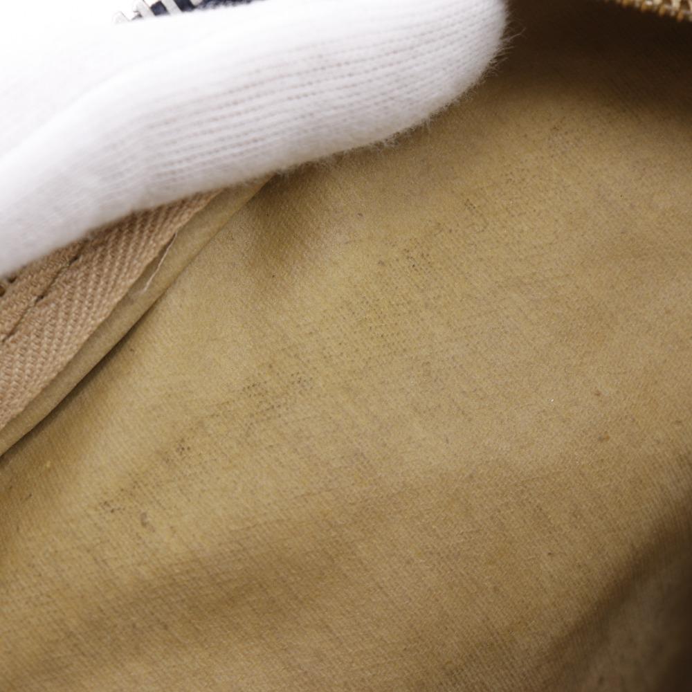 Dior Trotter Boston Bag Mini Boston Vintage Beige Canvas Unisex Used