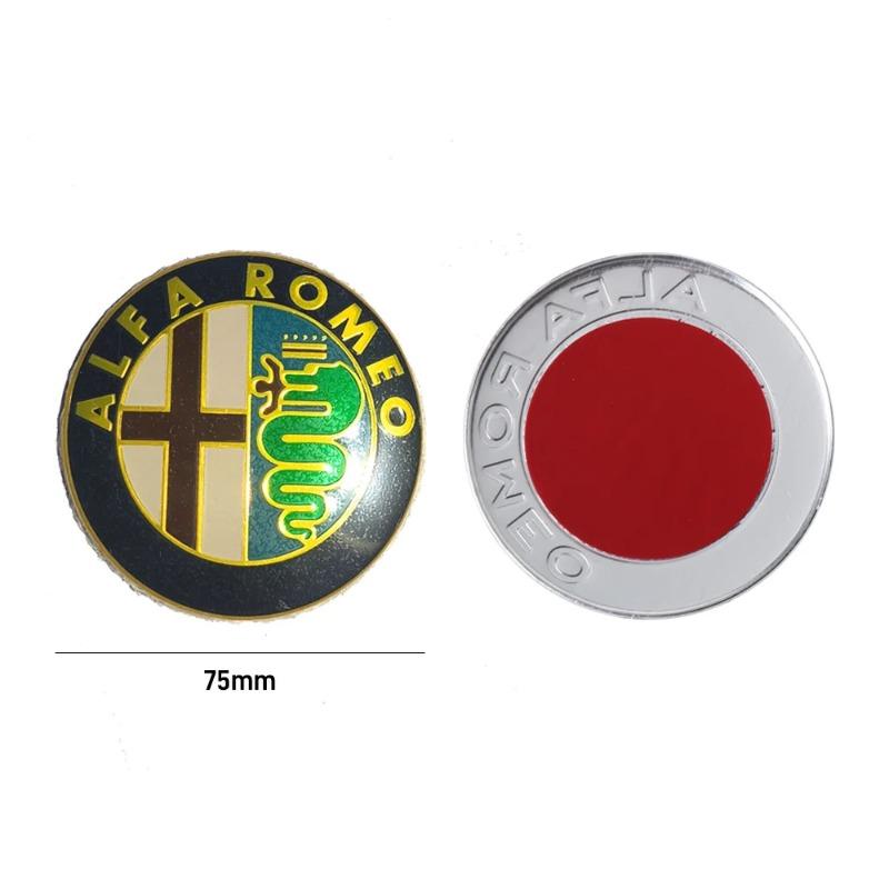 For Alfa Romeo 2026 Hot Sticker 5 colors 75mm Car Front Hood Emblem Logo Rear Trunk Badge for Alfa Romeo 159 147 Giulietta Stelv